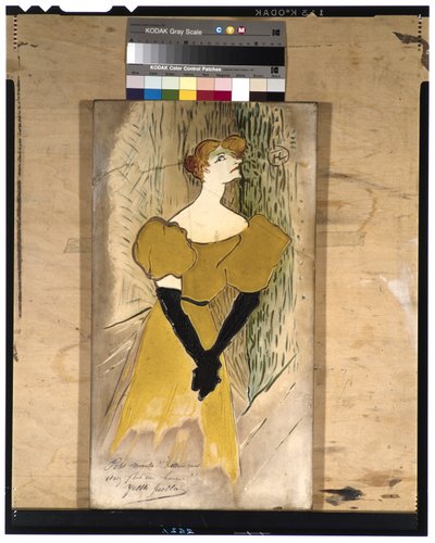 Yvette Guilbert, 1895 (keramik) af Henri de Toulouse Lautrec